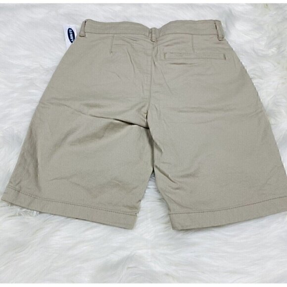 Old Navy Adjustable Waist Chino Shorts Boy’s Size 8 Light Khaki School Uniform - Picture 5 of 6